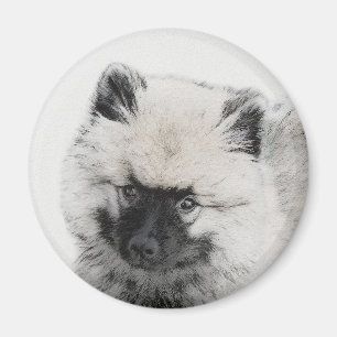 Imã Keeshond Puppy Drapy - Arte Cachorro Original Boni