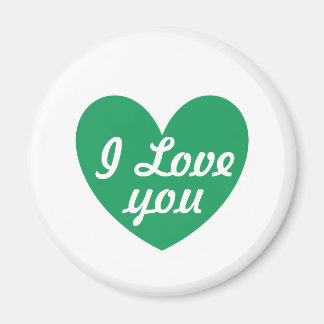 Imã Kelly Green Polka Hearts em branco