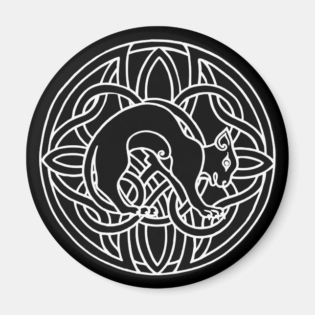 Imã Keltisches Tribal Magische Katze (Frente)