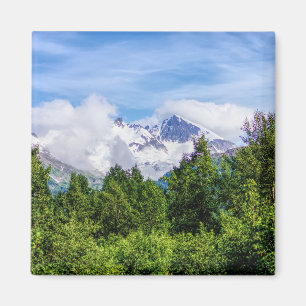 Imã Kenai Fjords Montanhas Snowy