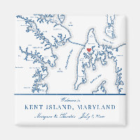 Kent Island Map Destination Wedding Favor