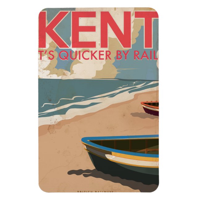 Ímã Kent, Poster de viagens de locomotivas da England  (Vertical)