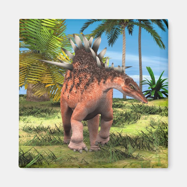 Imã Kentrosaurus Dinossauro Selva Arte Pré-Histórica (Frente)