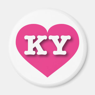Imã Kentucky Hot Pink Heart - Big Love