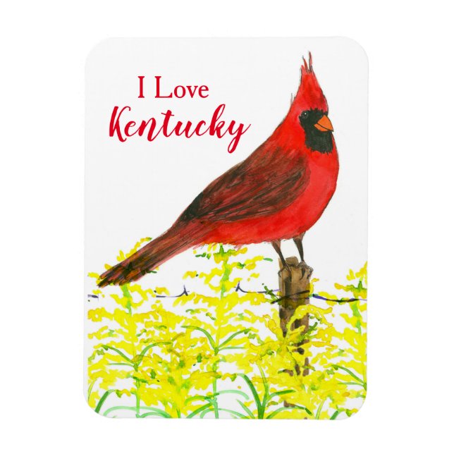 Ímã Kentucky Tourist Souvenir Cardinir State Bird (Vertical)