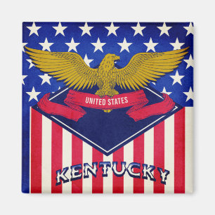 Imã Kentucky USA Flag