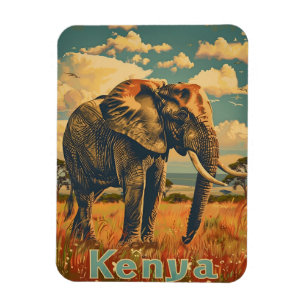 Ímã Kenya Elephant Vintage