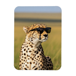 Ímã Kenya Masai Mara Cheetah com óculos de sol