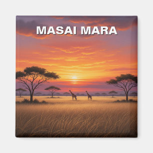Imã Kenya Masai Mara Girafas Sunset