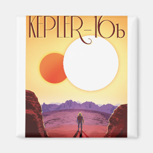 Imã Kepler-16b: Pôr do Sol Binário Espacial em Arte