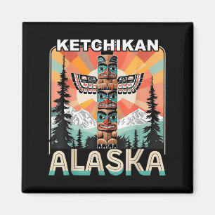 Imã Ketchikan Alaska Índio Nativo Americano Totem Le