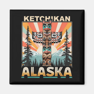 Imã Ketchikan Alaska Índio Nativo Americano Totem Le