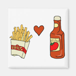 Imã Ketchup do amor das batatas fritas