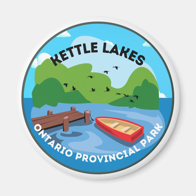 Imã Kettle Lagos Ontario Provincial Park Magnet (Frente)