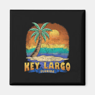 Imã Key Largo Flórida Vintage Afetou Souvenir