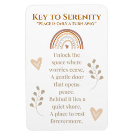 Ímã Key to Serenity Magnet - Design de Poema Inspiraci