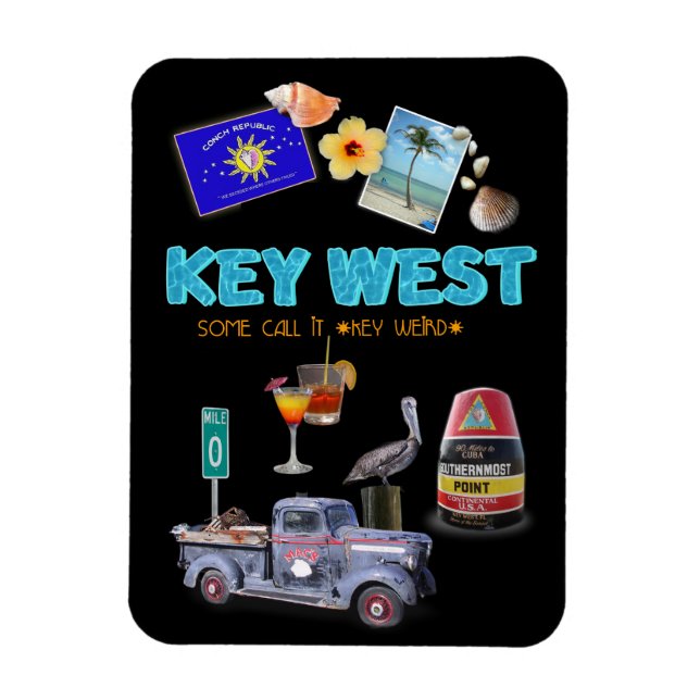 Ímã Key West Collage (Vertical)