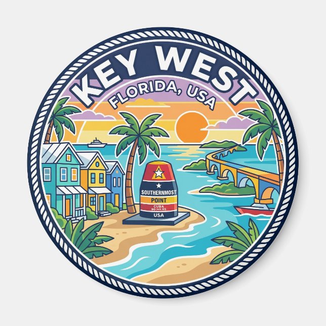 Imã Key West Flórida (Frente)