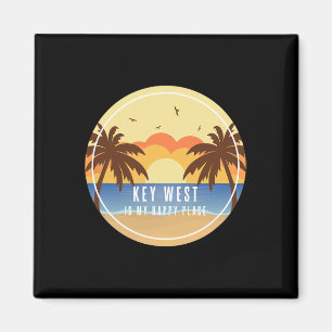 Imã Key West Flórida É Meu Lugar Feliz Diversão Férias