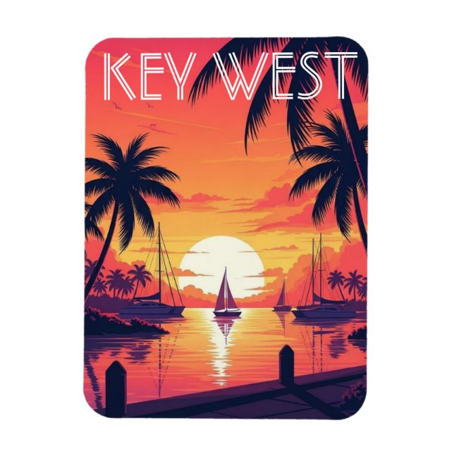 Ímã Key West Florida Postcard (Vertical)