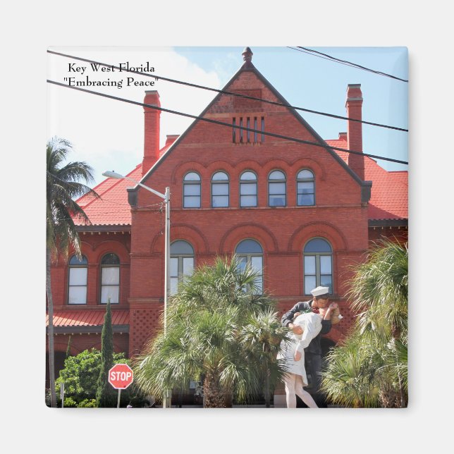 Imã Key West Florida, Sailor beijando enfermeira WWII (Frente)