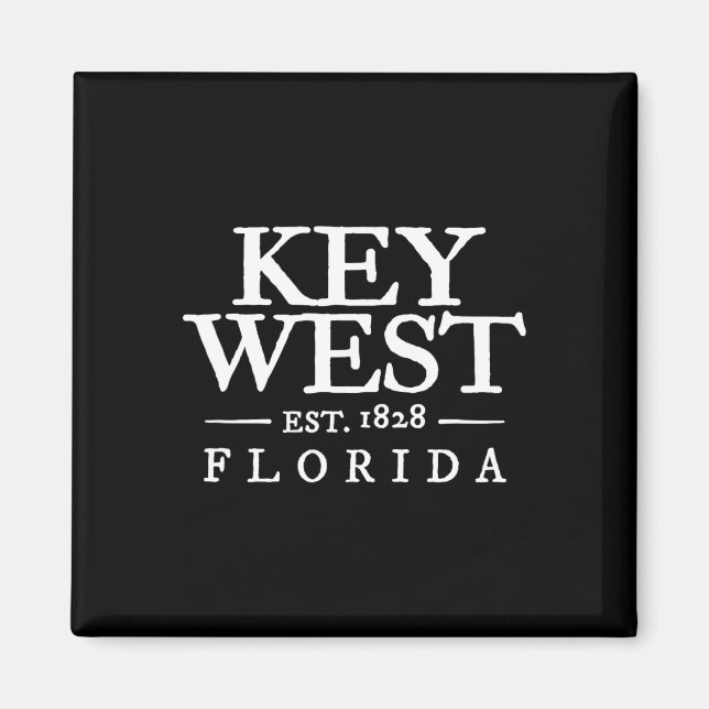 Imã Key West Florida Throwck Letter Boys Girls Mens So (Frente)
