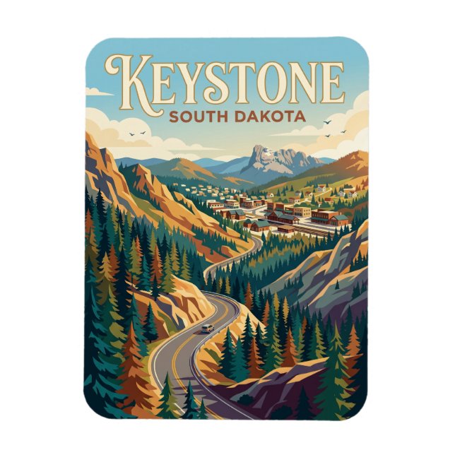 Ímã Keystone Dakota do Sul (Vertical)