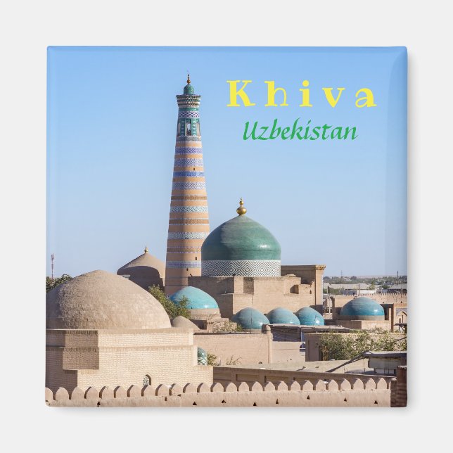 Imã Khiva, Uzbequistão - Islam Khodja Minaret e mesqui (Frente)