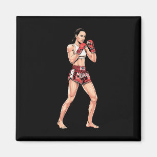 Imã Kickboxe Stance Tailandês Boxando um Luz Muay Tail