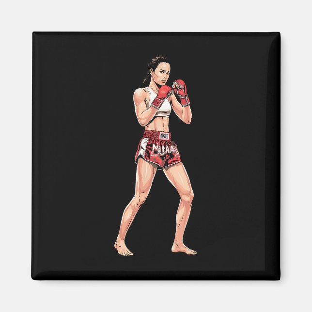 Imã Kickboxe Stance Tailandês Boxando um Luz Muay Tail (Frente)