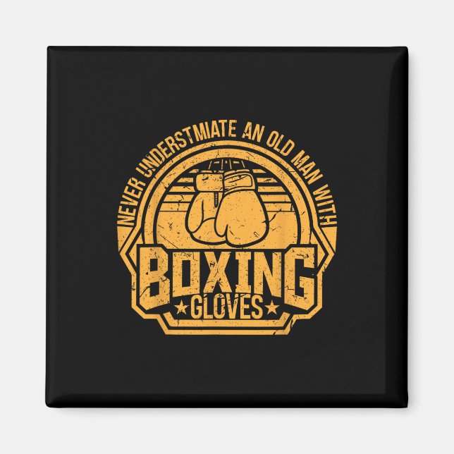 Imã Kickboxer Kickboxing Boxer Boxe Projeto Vintage  (Frente)