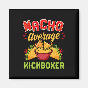 Imã Kickboxer Não Médio Camiseta Divertida de Kickboxi