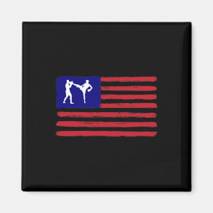 Imã Kickboxing 4 de Julho Patriótico Distressed Americ