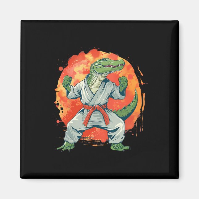Imã Kickboxing Crocodilo Taekwondo Caratê Mma Engraçad (Frente)