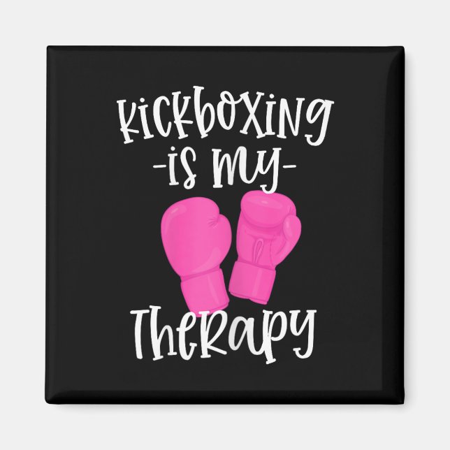 Imã Kickboxing É Minha Terapia Kickboxer Engraçado Tre (Frente)
