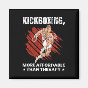 Imã Kickboxing É Terapia Camiseta Divertida de Kick Bo