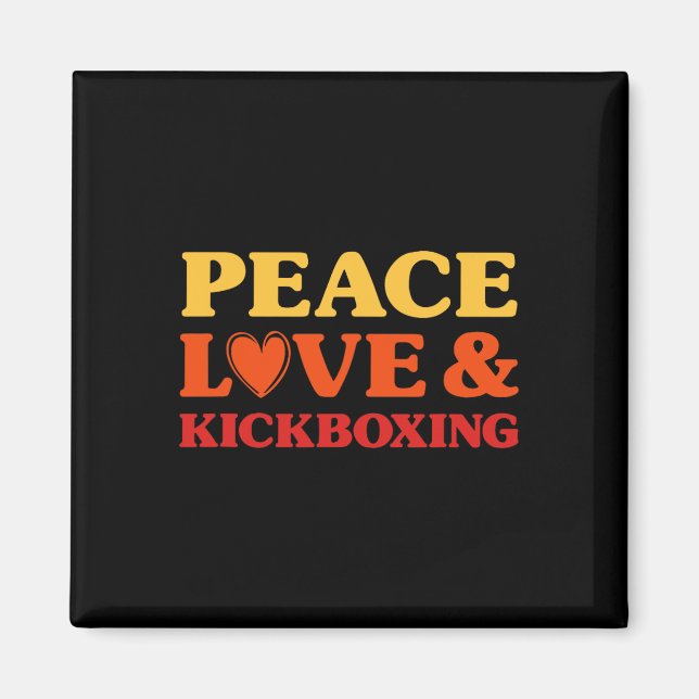 Imã Kickboxing Eu Amo Kickboxing Para Homens e Mulhere (Frente)