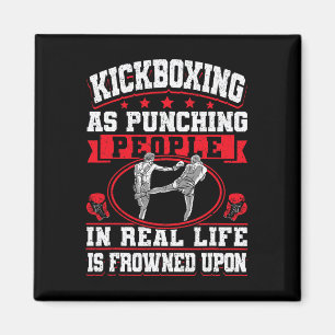 Imã Kickboxing Vintage Kickboxing como Socar Pessoas E