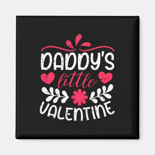Imã Kids Daddys Little Valentine Day Heart Love Kids B (Frente)