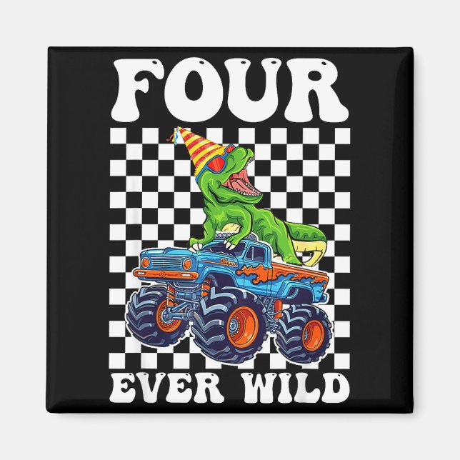 Imã Kids Four Ever Wild Dinosaur Monster Truck 4th Bir (Frente)