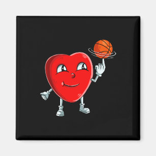 Imã Kids Heart Bysketbyll Player Dia de os namorados C