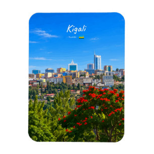 Ímã Kigali, Ruanda - Silhueta da Cidade Moderna Arredo