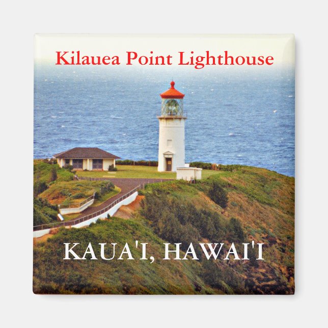 Imã Kilauea Point Lighthouse, Kaua'i, Hawai'i Magnet (Frente)