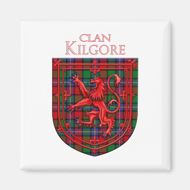 Imã Kilgore Tartan Scottish Xadrez Lion Rampant (Frente)