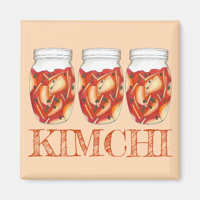 Imã Kimchi Fermentado Coubage Coreano da Comida (Frente)