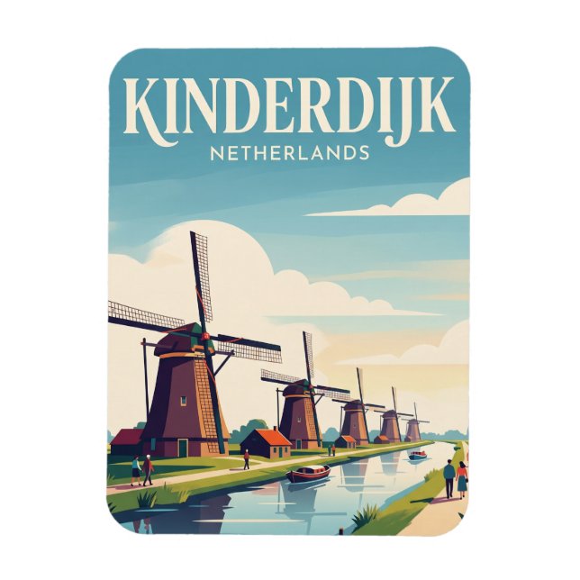 Ímã Kinderdijk Holanda (Vertical)