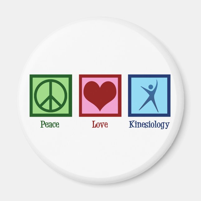 Imã Kinesiologista Peace Love Kinesiology (Frente)