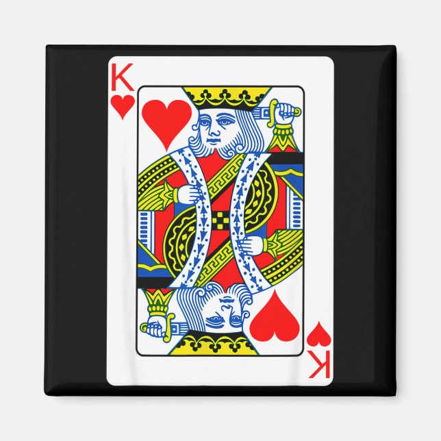 Imã King Of Hearts Playing Card Valentine Costume  (Frente)