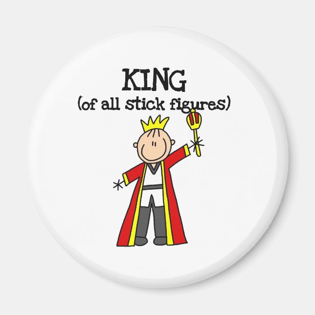 Imã King of Stick Figures (Frente)