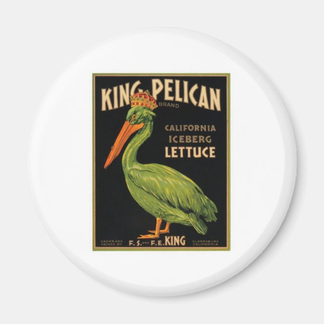 Imã King Pelican Lettuce (Frente)